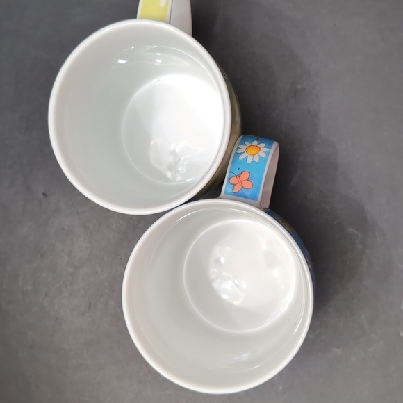 Lot Of 2 Kitty Cat Coffee Mugs Blue/Green . - Picture 5 of 13